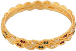 Viva Fashions Alloy Cubic Zirconia Rhodium Bangle Set