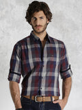 Roadster Men's Checkered Casual Grey Shirt