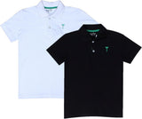 GINI & JONY Solid Baby Boy's Polo Neck White T-Shirt