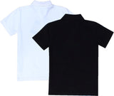 GINI & JONY Solid Baby Boy's Polo Neck White T-Shirt