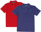 GINI & JONY Solid Baby Boy's Polo Neck Red T-Shirt