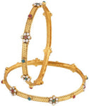 Viva Fashions Alloy Cubic Zirconia Rhodium Bangle Set
