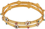 Viva Fashions Alloy Cubic Zirconia Rhodium Bangle Set