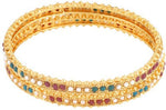 Viva Fashions Alloy Cubic Zirconia Rhodium Bangle Set