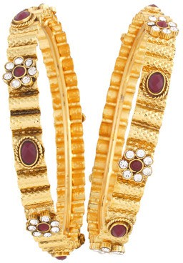 Viva Fashions Alloy Cubic Zirconia Rhodium Bangle Set