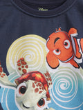 YK Printed Boy's Round Neck Dark Blue T-Shirt
