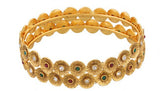 Viva Fashions Alloy Cubic Zirconia Rhodium Bangle Set