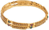 Viva Fashions Alloy Cubic Zirconia Rhodium Bangle Set
