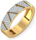 BlueStone The Trion Yellow Gold Diamond 14 K Ring