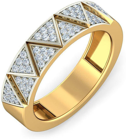 BlueStone The Trion Yellow Gold Diamond 14 K Ring