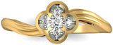 Rasav Jewels Yellow Gold Diamond 18 K Ring