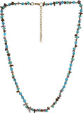 Glam Accessories Turquoise, Amethyst Brass Plated Stone Necklace