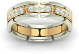 Jewels5 Jamie Gold Diamond Rhodium 14 K Ring