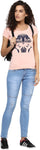 Yepme Graphic Print Women's Scoop Neck Pink T-Shirt