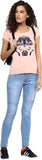 Yepme Graphic Print Women's Scoop Neck Pink T-Shirt
