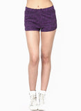 Only Printed Women's Purple Basic Shorts