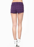 Only Printed Women's Purple Basic Shorts