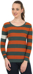 United Colors of Benetton Striped Round Neck Casual Women's Sweater