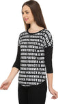 United Colors of Benetton Casual 3/4 Sleeve Printed Women's Top