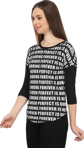 United Colors of Benetton Casual 3/4 Sleeve Printed Women's Top