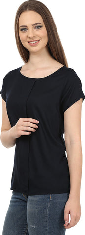 United Colors of Benetton Casual Short Sleeve Solid Women's Top