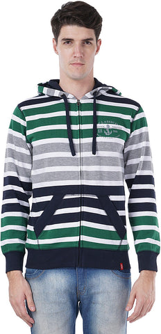 Wake Up Competition Full Sleeve Striped Men's Sweatshirt