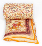 Rama Floral Single Quilts & Comforters Yellow