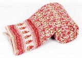 Rama Floral Single Quilts & Comforters Pink-Red