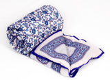 Rama Floral Single Quilts & Comforters Blue