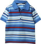 Beebay Striped Boy's Polo Blue T-Shirt