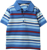 Beebay Striped Boy's Polo Blue T-Shirt