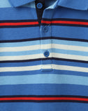 Beebay Striped Boy's Polo Blue T-Shirt