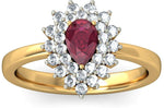 BlueStone The Suneha Yellow Gold Diamond, Ruby 14 K Ring