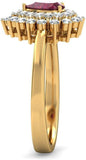 BlueStone The Suneha Yellow Gold Diamond, Ruby 14 K Ring