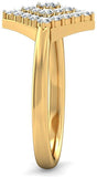 BlueStone The Aahna Yellow Gold Diamond 14 K Ring
