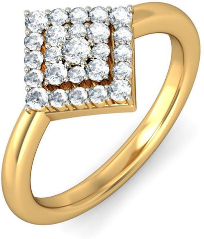 BlueStone The Aahna Yellow Gold Diamond 14 K Ring