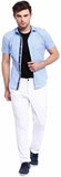 Livastar Men's Solid Casual Blue Shirt