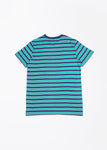 United Colors of Benetton Striped Round Neck Green, Purple T-Shirt