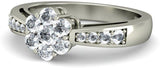 BlueStone The Mokya White Gold Diamond 18 K Ring