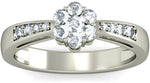 BlueStone The Mokya White Gold Diamond 18 K Ring