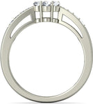 BlueStone The Mokya White Gold Diamond 18 K Ring