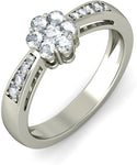 BlueStone The Mokya White Gold Diamond 18 K Ring