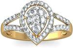 BlueStone The Nabha Yellow Gold Diamond 14 K Ring