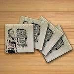 Amore Square Wood Coaster Set