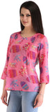 ZAIRE Casual 3/4 Sleeve Printed Women's Top