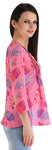 ZAIRE Casual 3/4 Sleeve Printed Women's Top