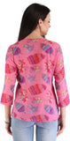 ZAIRE Casual 3/4 Sleeve Printed Women's Top