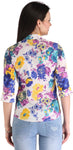 ZAIRE Casual 3/4 Sleeve Floral Print Women's Top