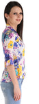 ZAIRE Casual 3/4 Sleeve Floral Print Women's Top