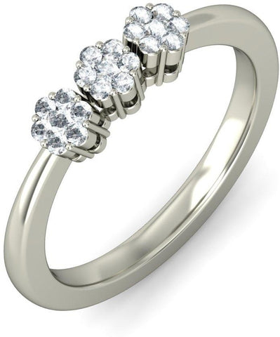 BlueStone The Elise White Gold Diamond 18 K Ring